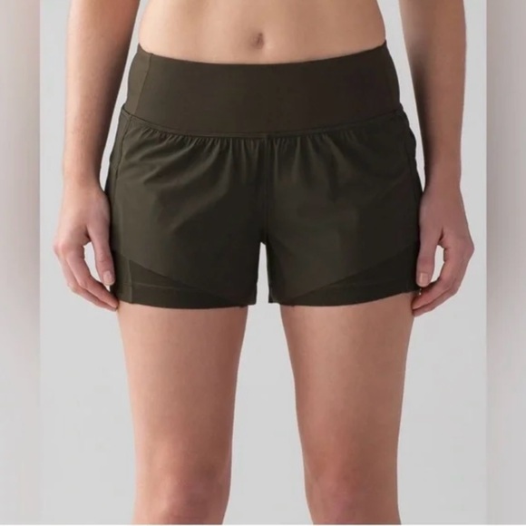 Lululemon Squad Goals Short (3.5") Dark Olive - Picture 2 of 9